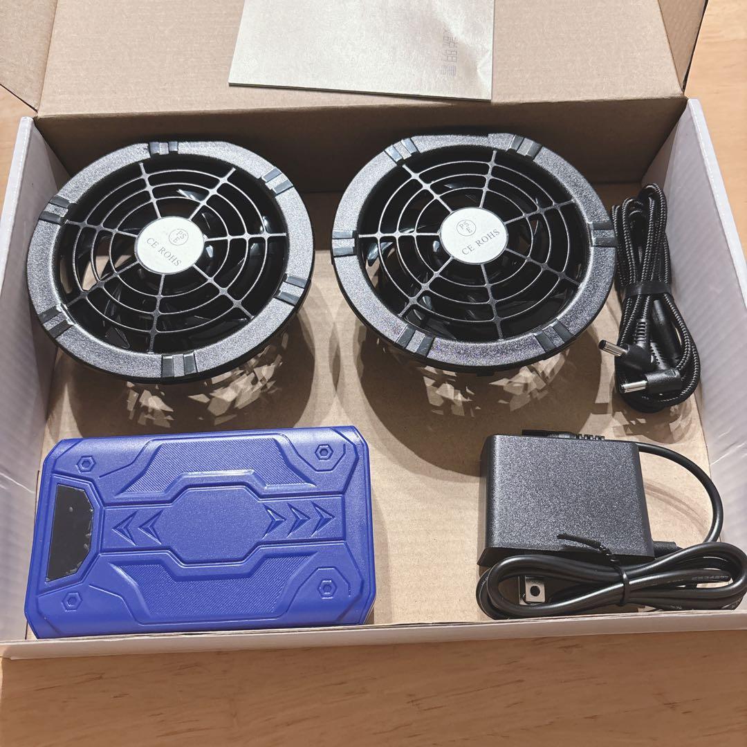 空調作業服 ファンバッテリー　30000mAh 連続20時間稼働 暴風ファン