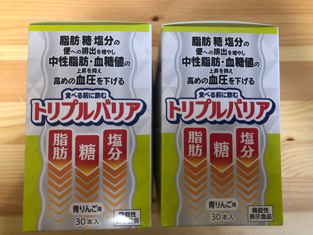 ①日清食品 トリプルバリア 青リンゴ2箱／60本入り