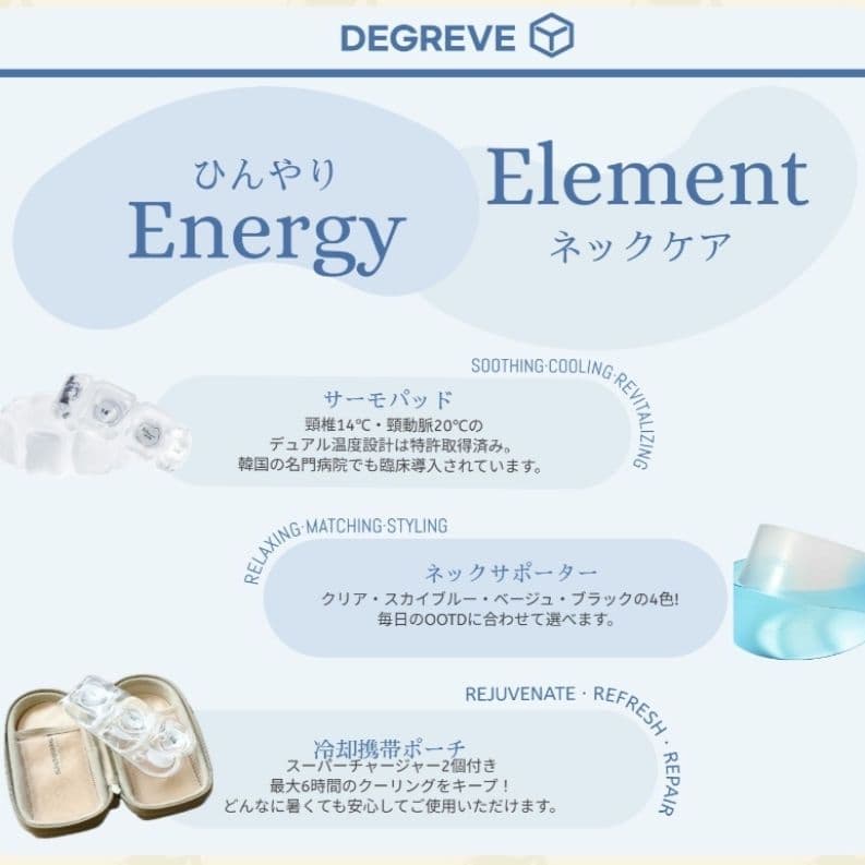 正規品ディグリビュー DEGREVE ネッククーラー ペルチェファンクールリング