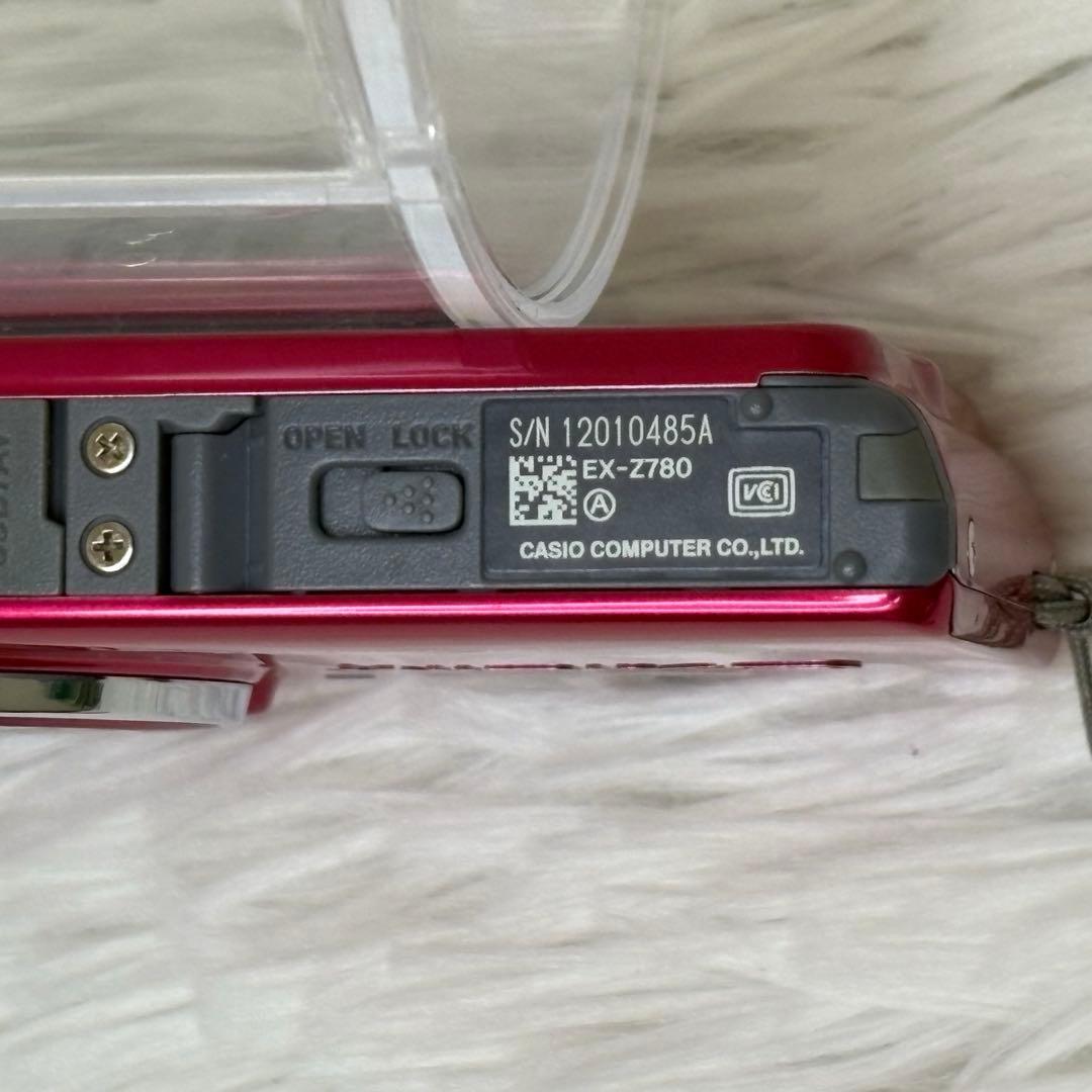 CASIO カメラ　EX-Z780 バッテリー　レッド　赤　コンデジ　動作品
