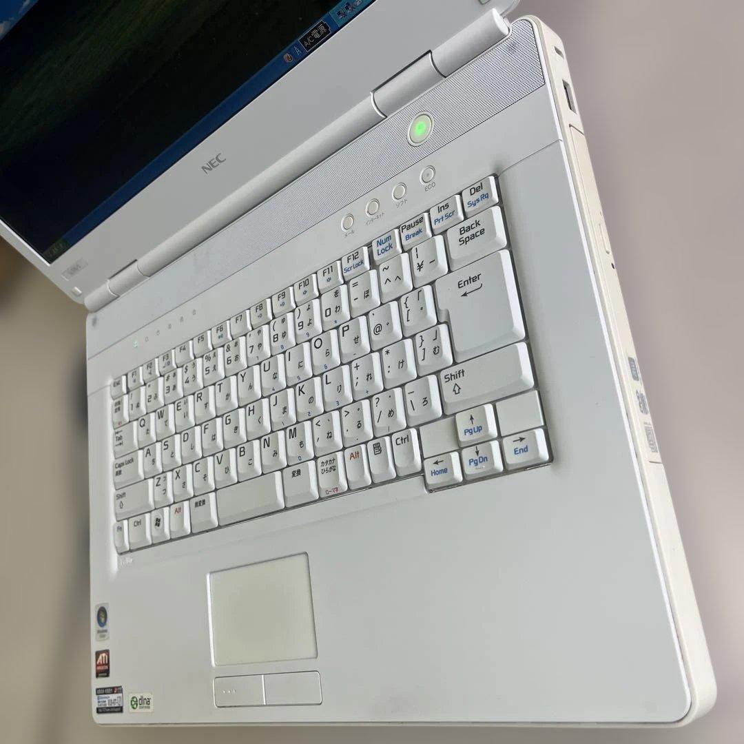 ☆訳有超美品☆WindowsXP☆NEC15.4ワイド画面☆Office2007