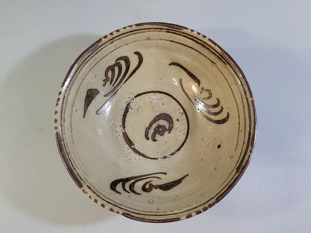 DT572 茶道具 馬目模様 絵高麗茶碗
