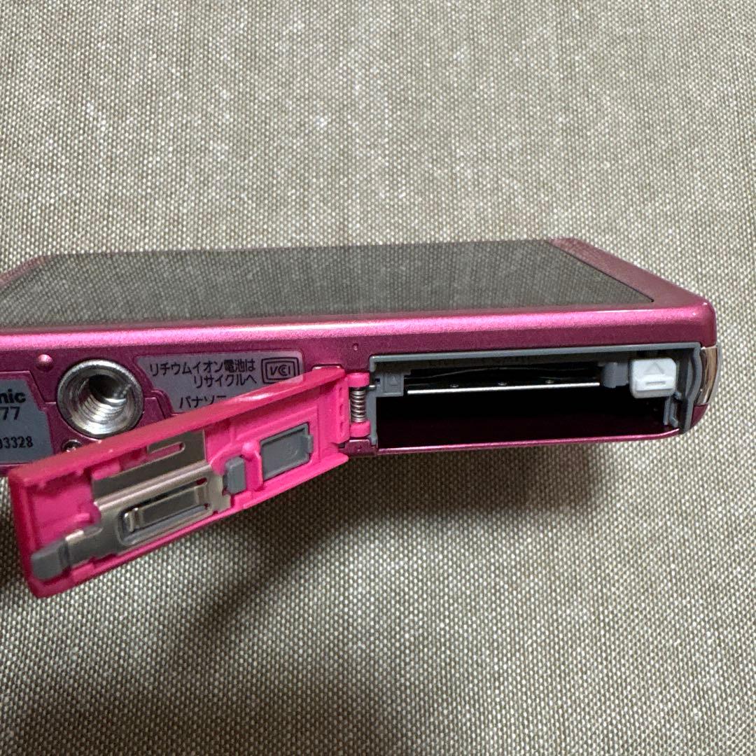 【美品】Panasonic LUMIX FX77 ピンク　取説、CD、充電器等付