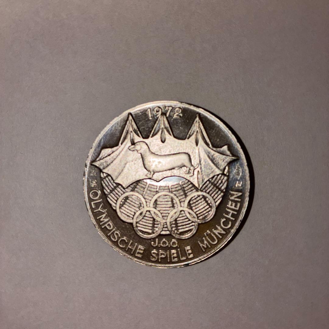 1972年ミュンヘンオリンピック純銀メダル　刻印岡本太郎　約30.2g