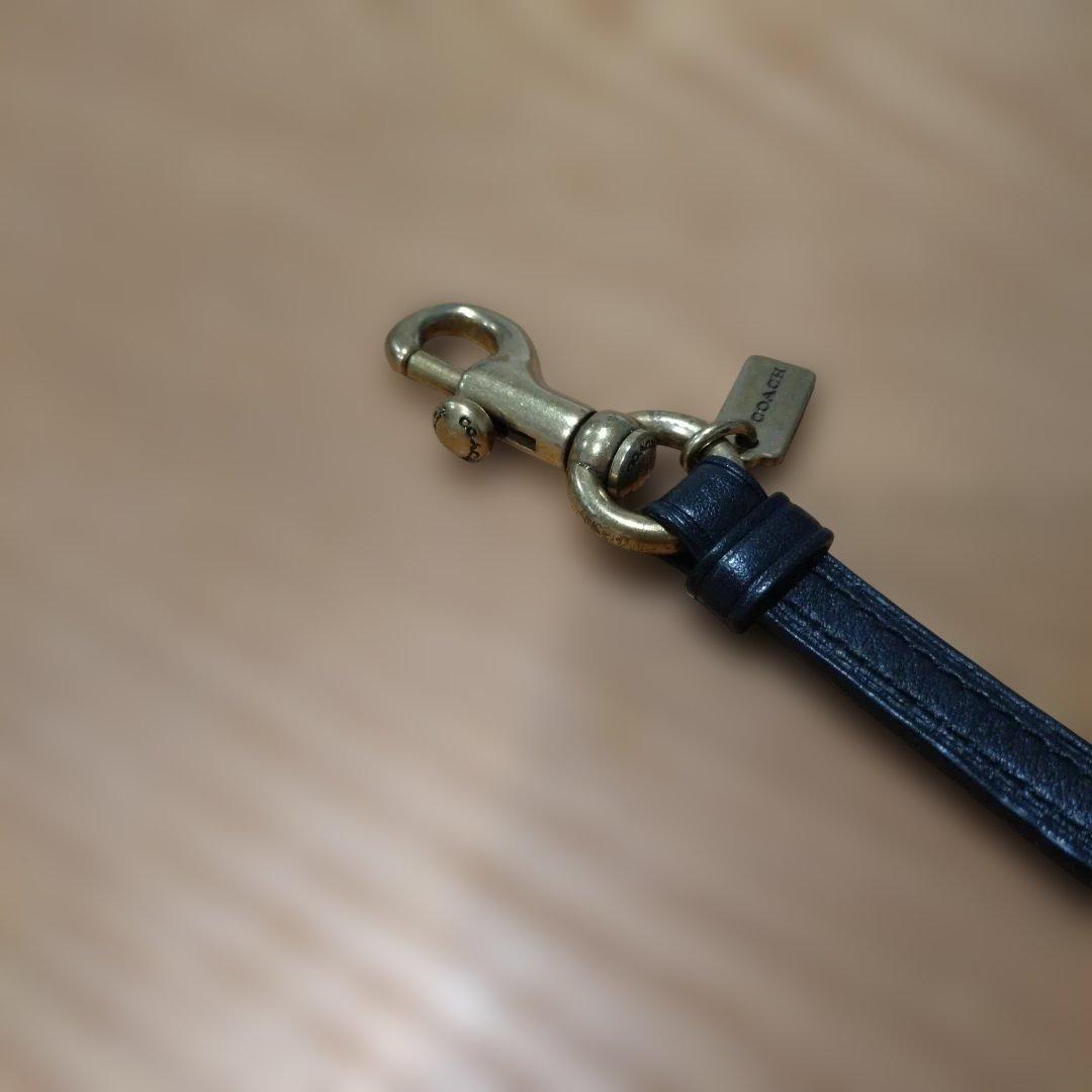 カスタム品　COACH　コーチ　サングラスケース　レザー　ブラック　ターンロック