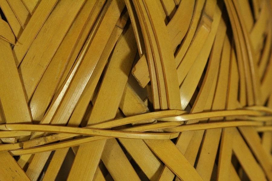 竹籠 花入 竹巧斎 作 共箱(ZE845)