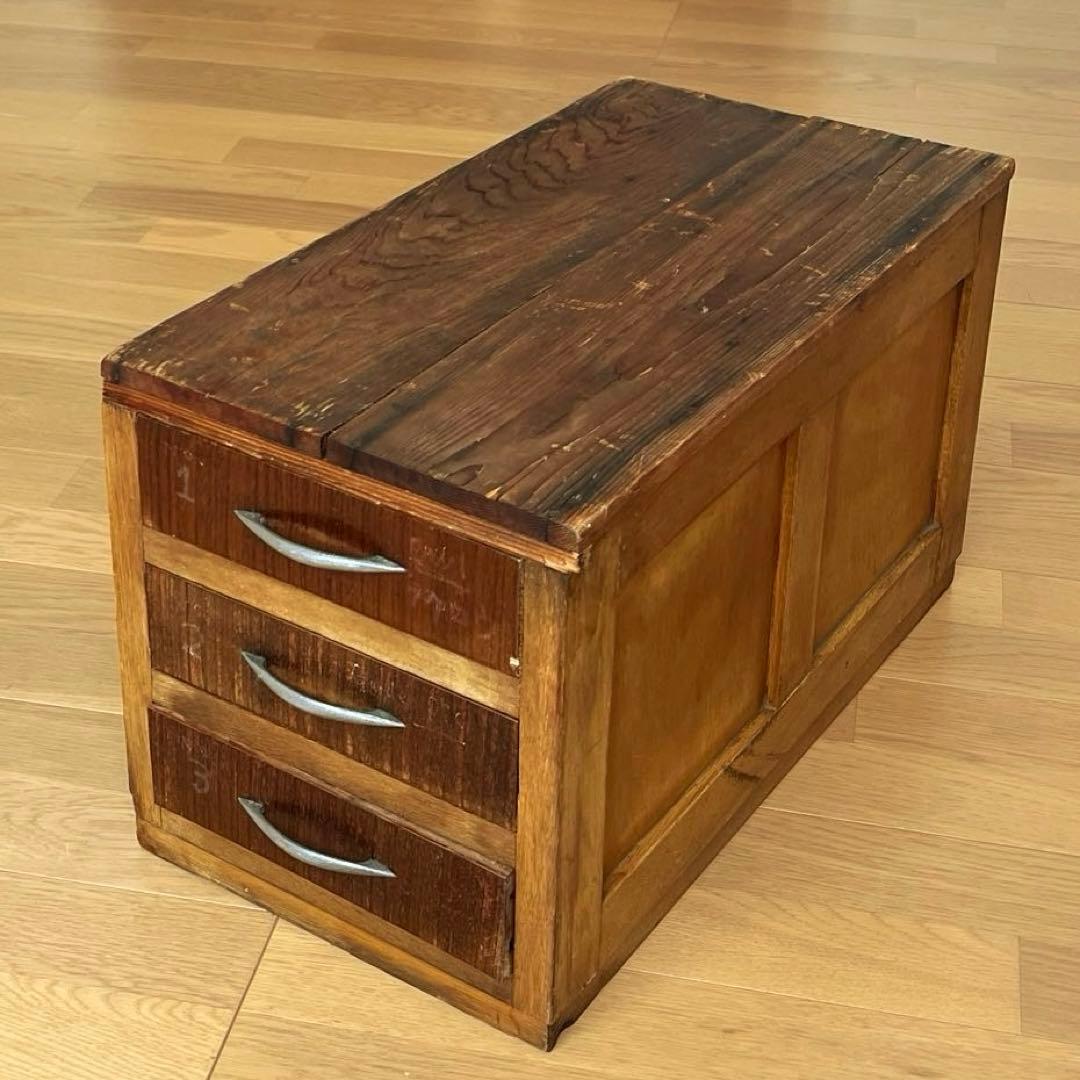 古道具　昭和レトロ　引き出し　チェスト　54cm×29cm 高さ32.5cm