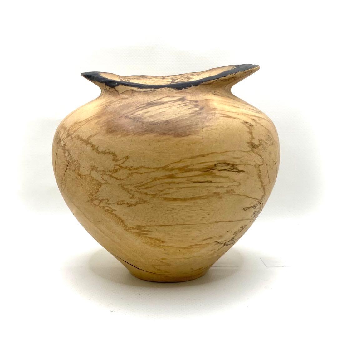 木製　楓　メープル　メイプル　花器　花瓶