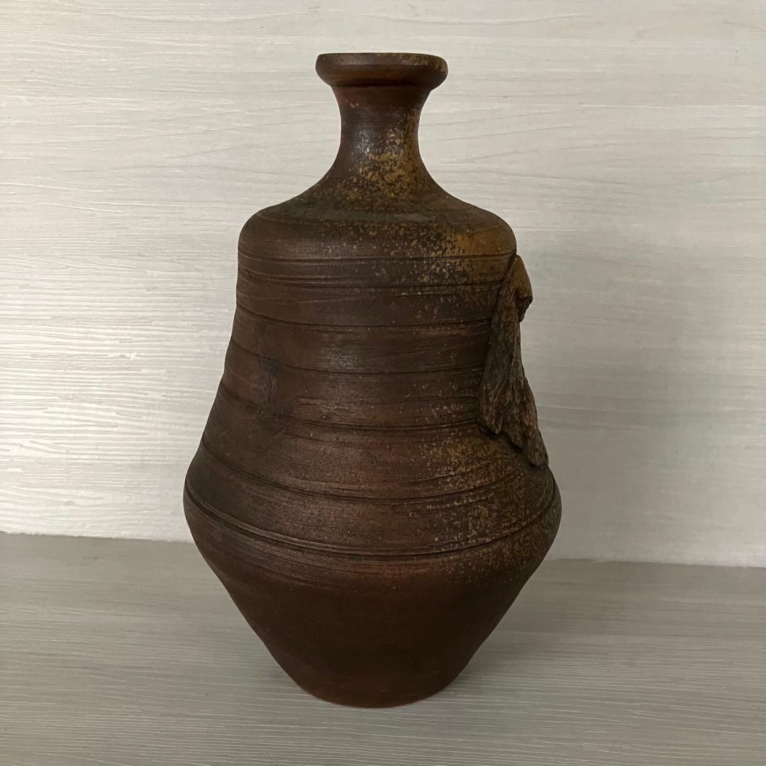 花入　花瓶　人形徳利　布袋徳利　窯印あり　縁起物　酒器　壺　一輪挿し　インテリア