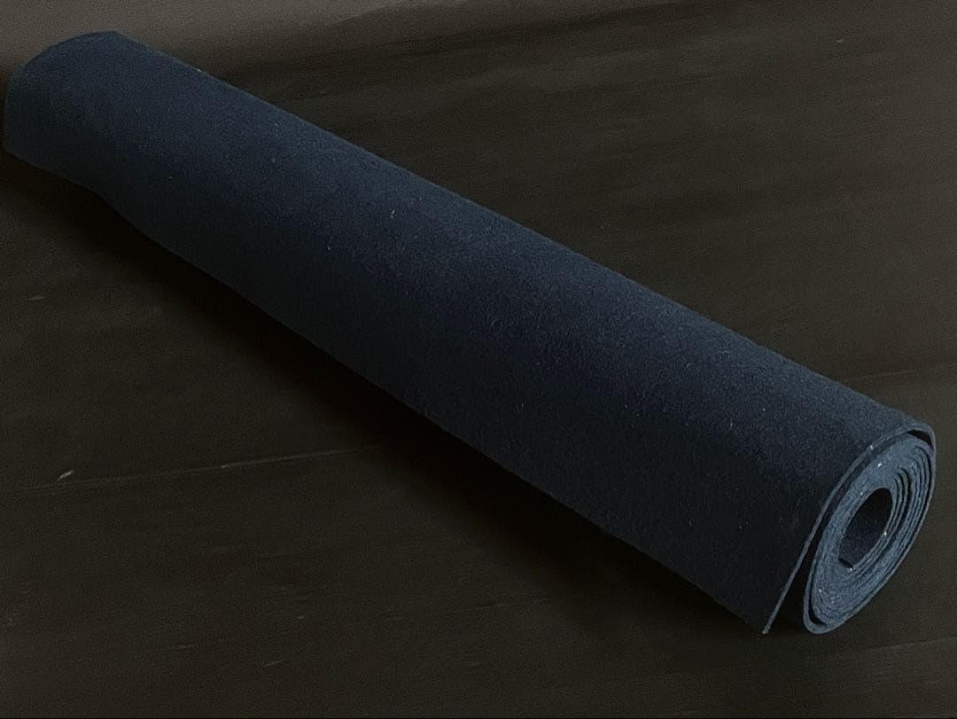 「祖」 毛氈 紺色 長さ270cm ロングサイズ 1本 茶道具 （Ｂ④）