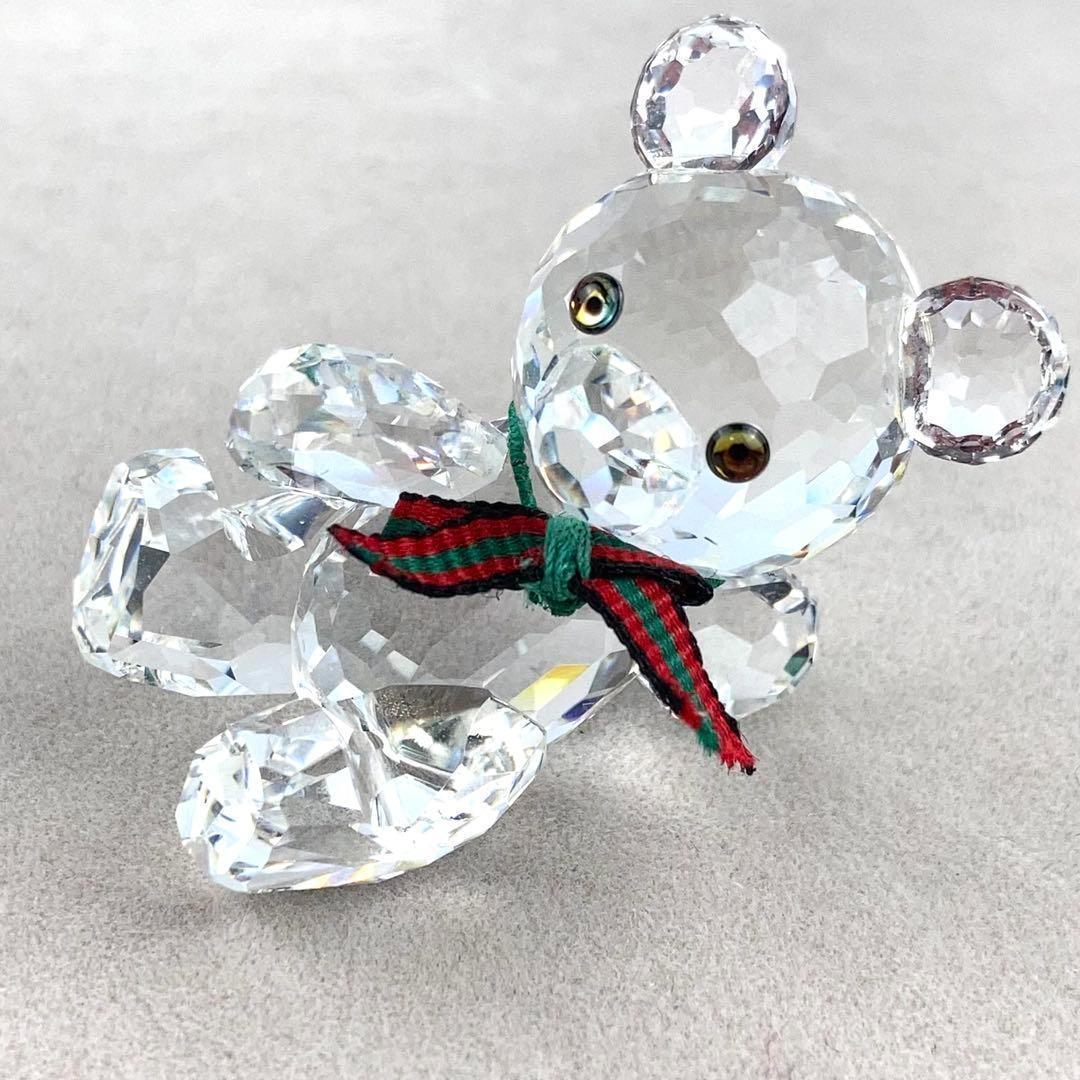 スワロフスキー ベア 置き物 リボン SWAROVSKI クリスタル