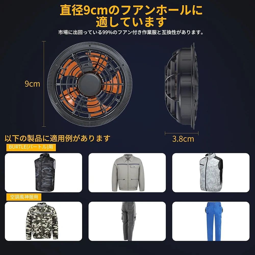 43V 出力30000mAh 空調服用 ファン バッテリー セット 男女兼用
