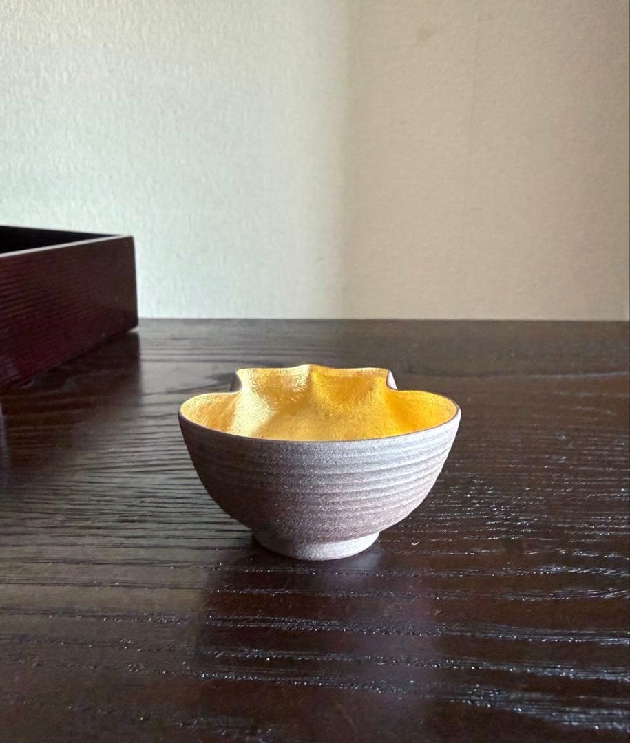 南蛮焼 酒盃揃 南蛮 金箔 瓢型 瓢箪 酒器 盃 たち吉