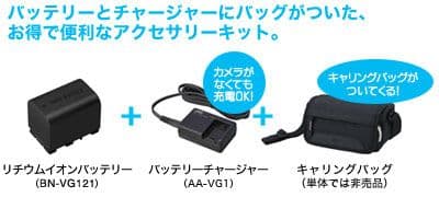 JVCのビデオカメラ Everio用アクセサリーキット「VU-VG20K」