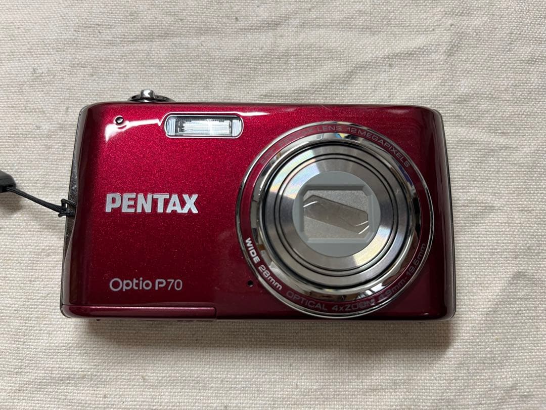 PENTAX Optio P70 レッド 本体　美品元箱有りお値下げ