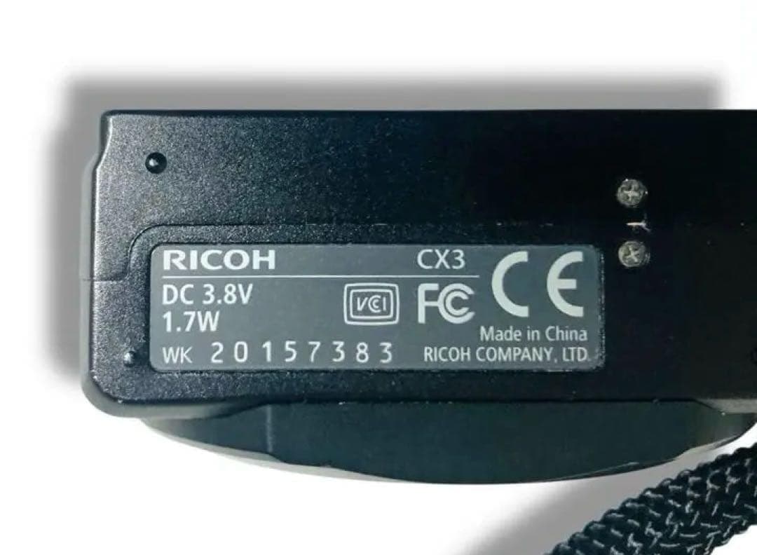 動作品 箱 Ricoh リコー CX3 Digital Camera ケース 黒