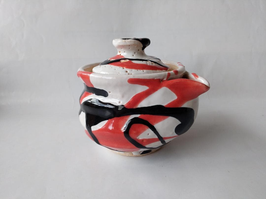 希少品 萩碗 宝瓶 関大安 作 萩煎茶器 共箱 現代アート 煎茶道具 玉露 新品