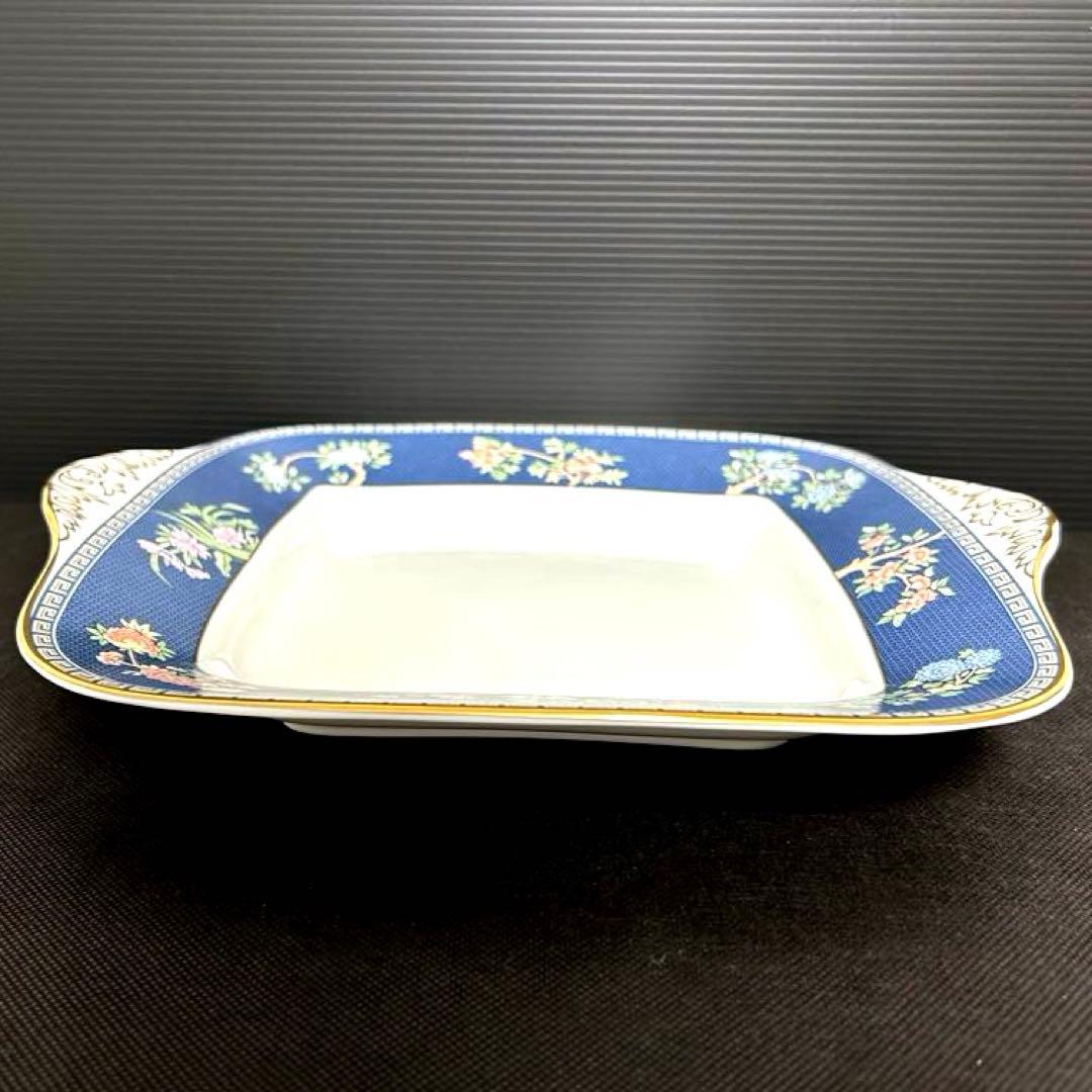 【美品・未使用品】ウェッジウッド　ブルーサイアム　スクエアプレート