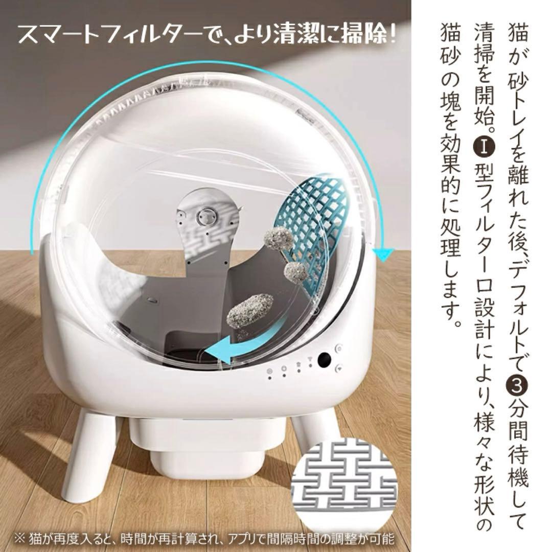 【美品】全自動猫トイレ 自動清掃 スマート猫トイレ WiFi対応 動作確認済み