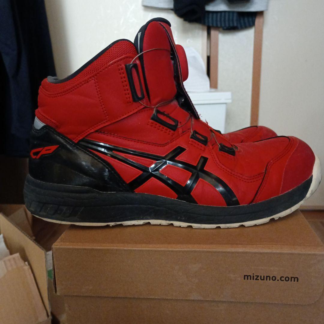 ASICS 安全靴 JSAA A種 レッド