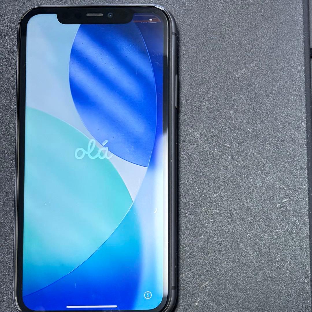 最安値Apple iPhone 11 ブラック85% ディスプレイギズあり箱付き