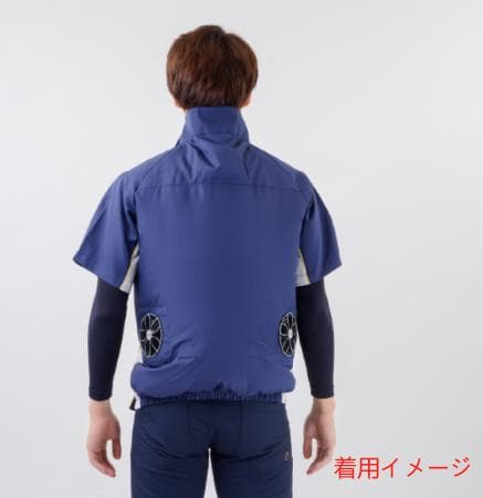ハーフジップ空調ジャケット ファンバッテリーセット付き　Mサイズ