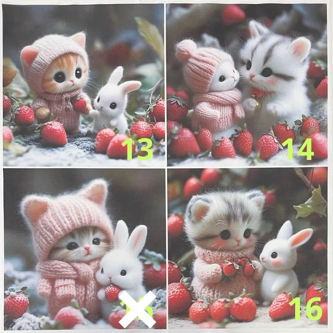 フラットポーチ♡ハンドメイド♡オーダーページ【にゃんことうさちゃん】
