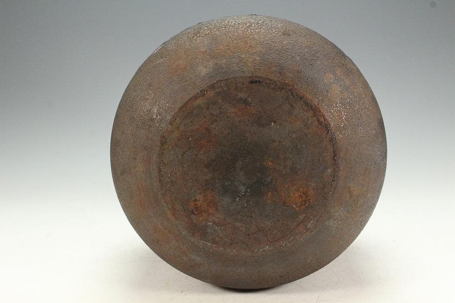 茶道具 角谷莎村 釜 共箱 本物保証(K-YC597)