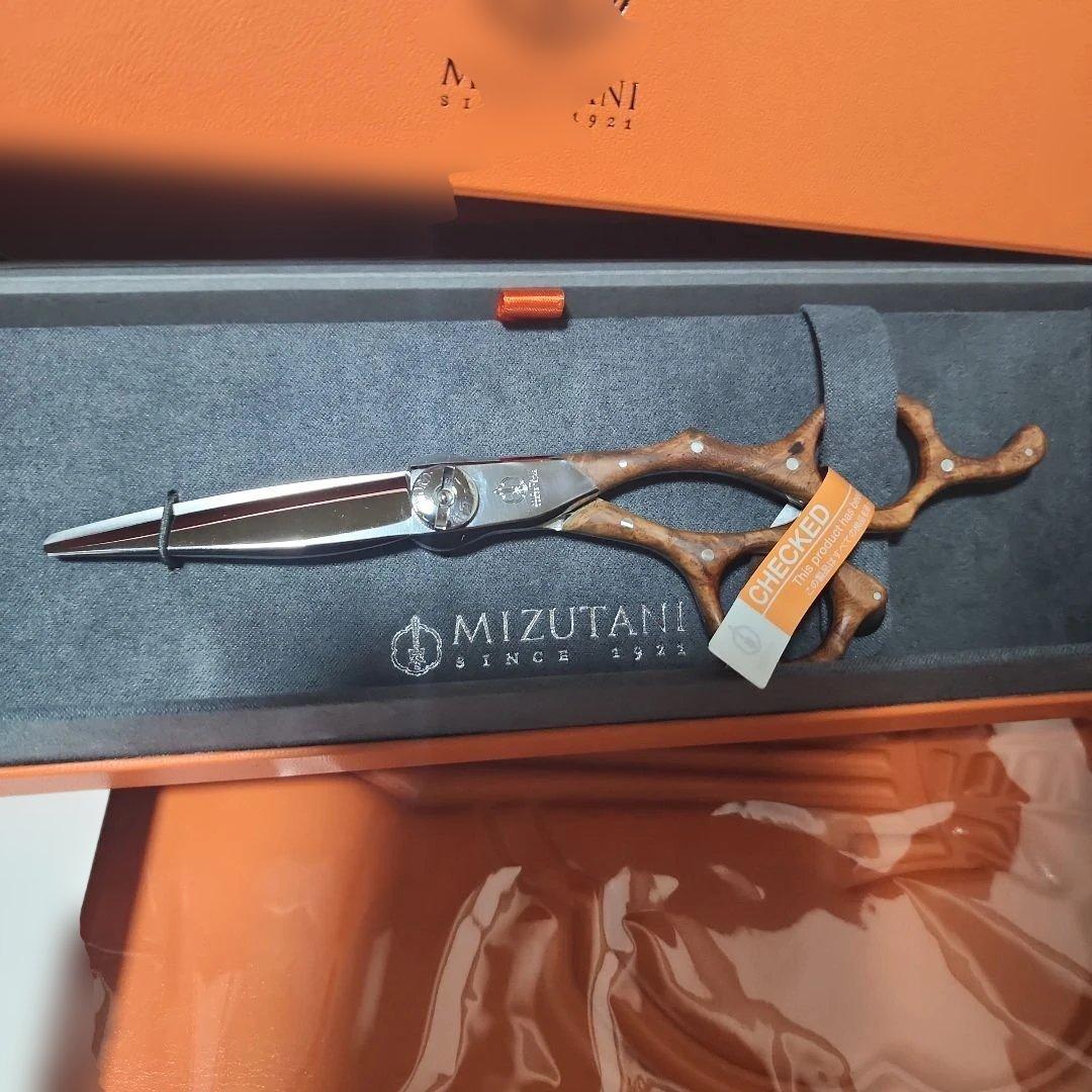 MIZUTANI スウォード ウッドW-01セニングシザー木製ハンドル無料ケース