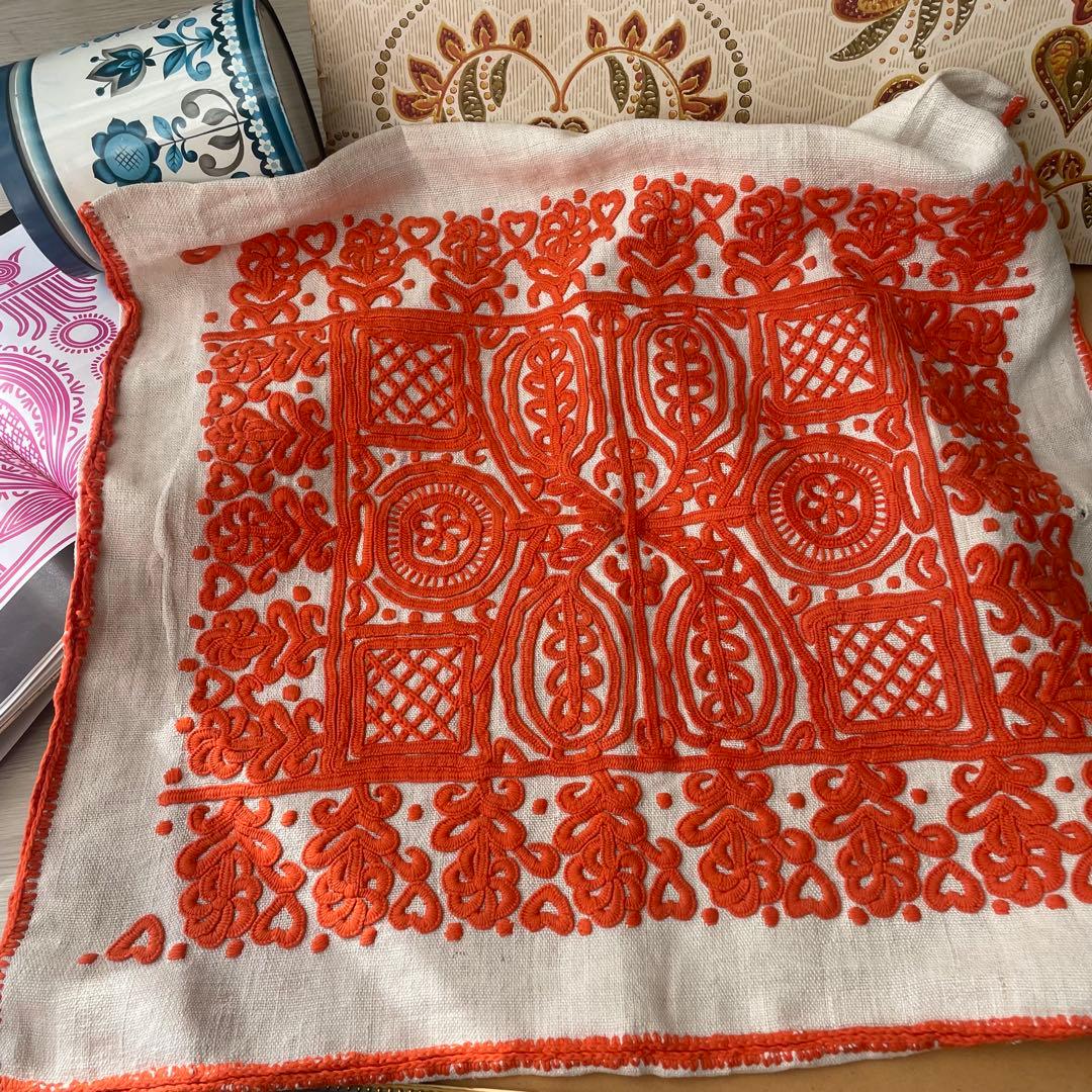 La Renaissance至宝イーラーショシュ希少橙54c聖なる刺繍伝統守護