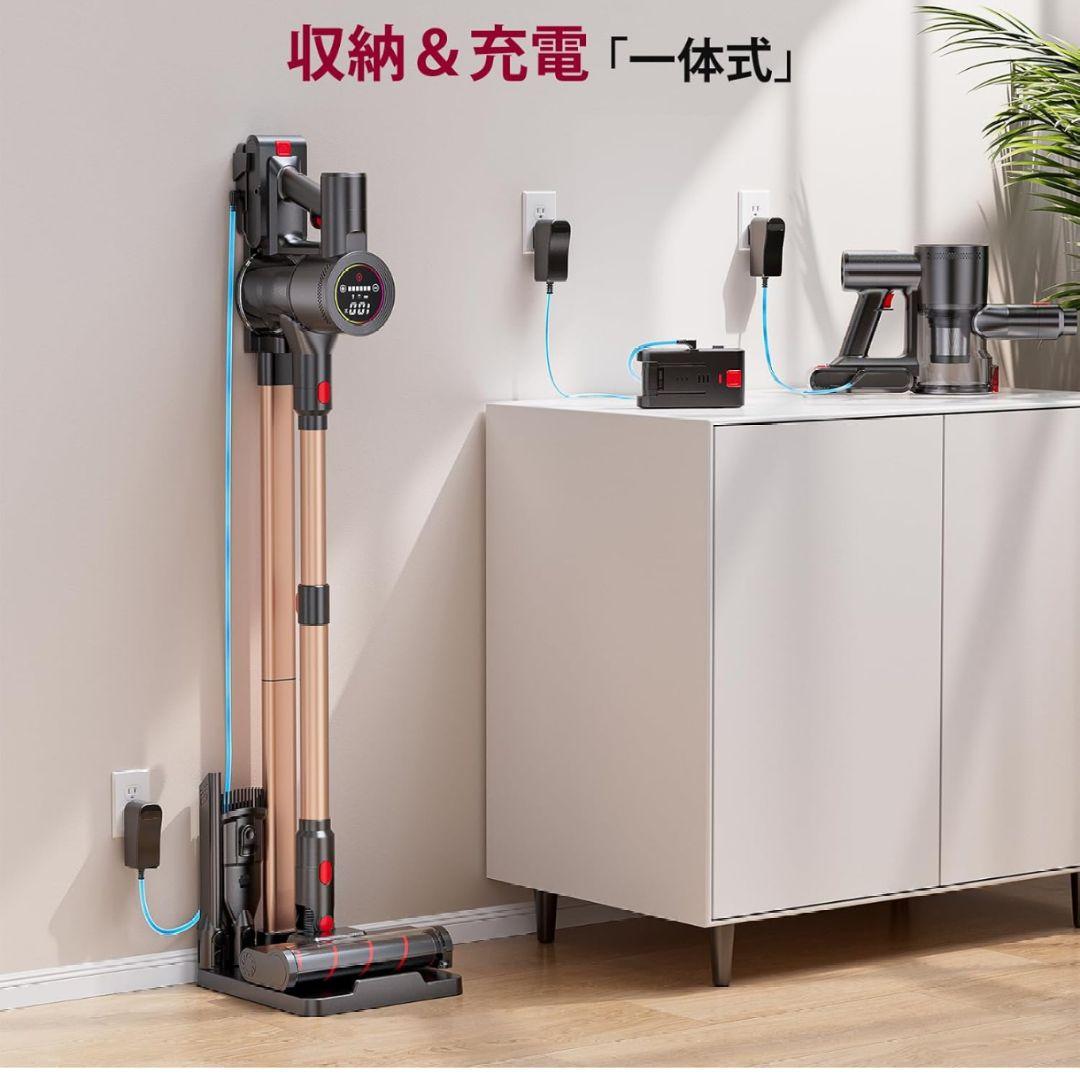 コードレス掃除機 ハンディー サイクロン 強力 除菌機能 グリーンライト 低騒音