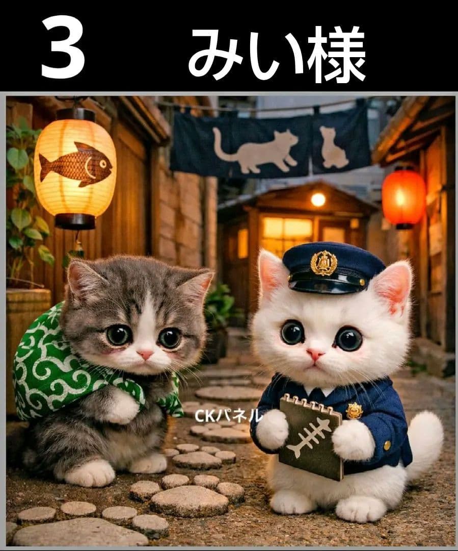 オーダーページ　ハンカチ599 にゃんこ柄　ハンドメイド3/10
