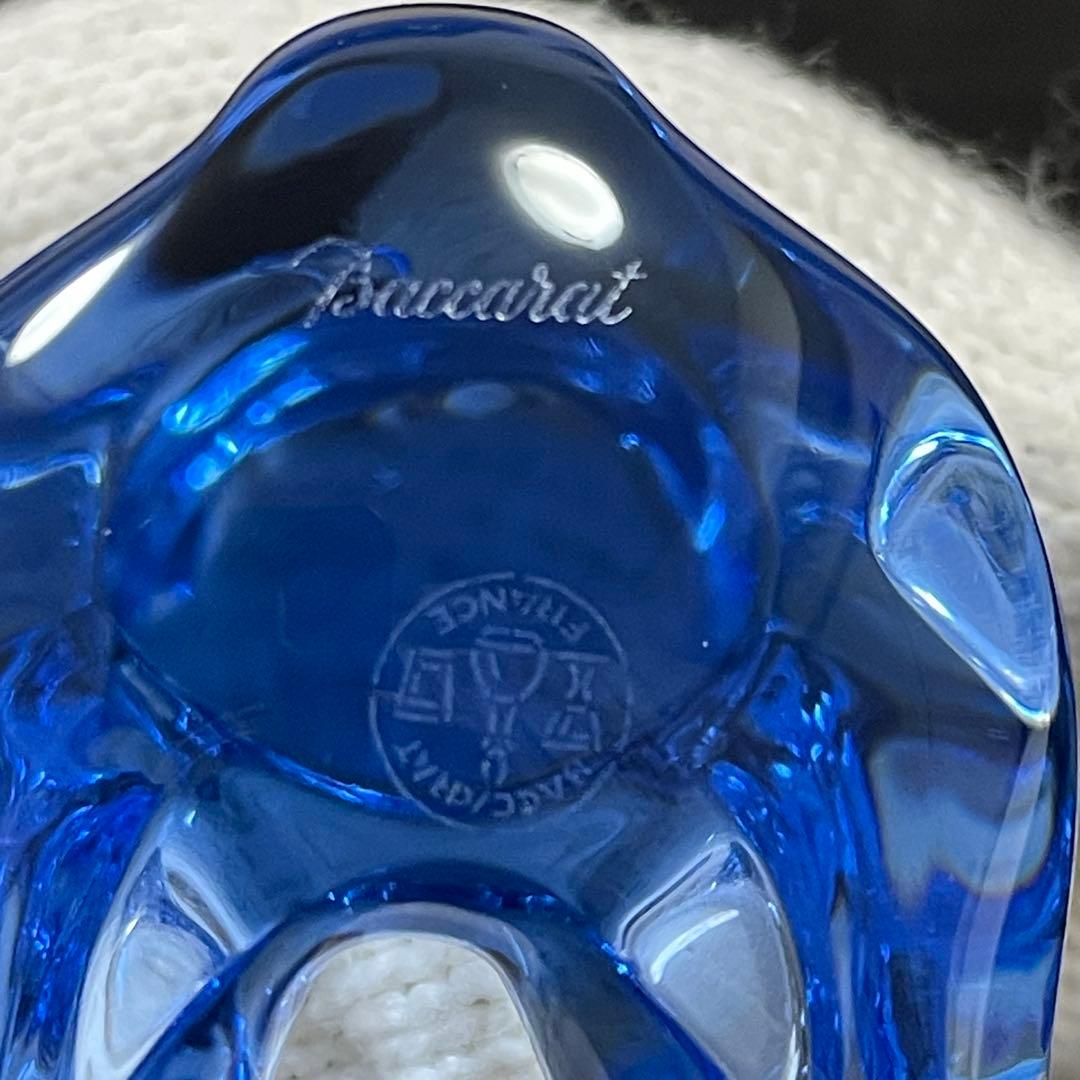 Baccarat フィギュリン　テディベア　クリスタル　ブルー