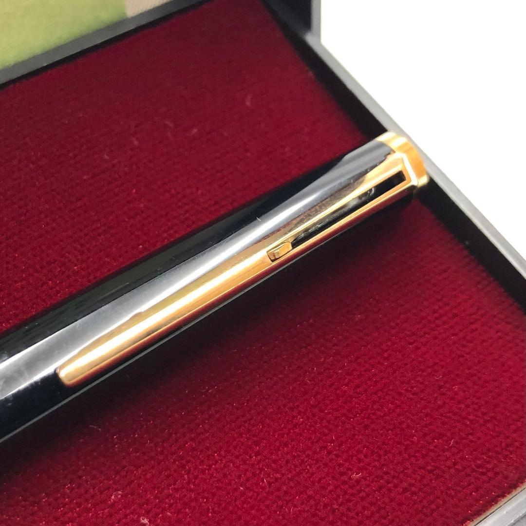 MontBlanc モンブラン レバー式 ボールペン 単色 ブラック ケース付