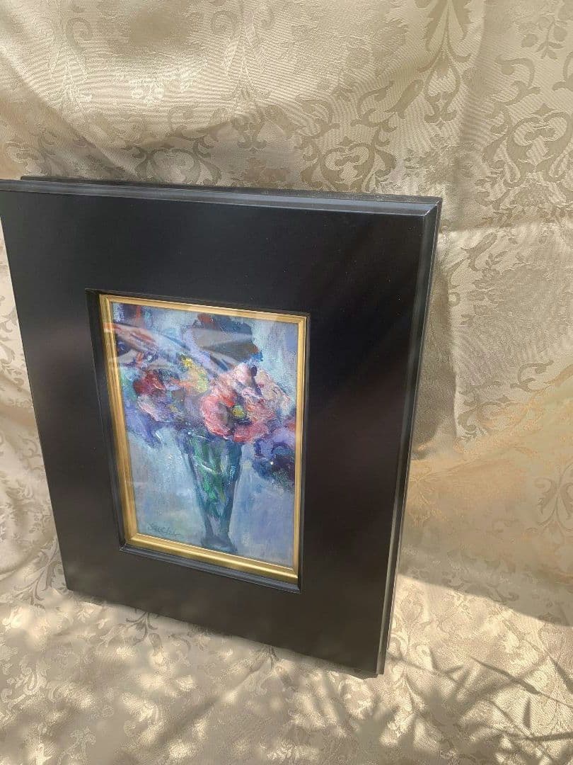 油絵　花