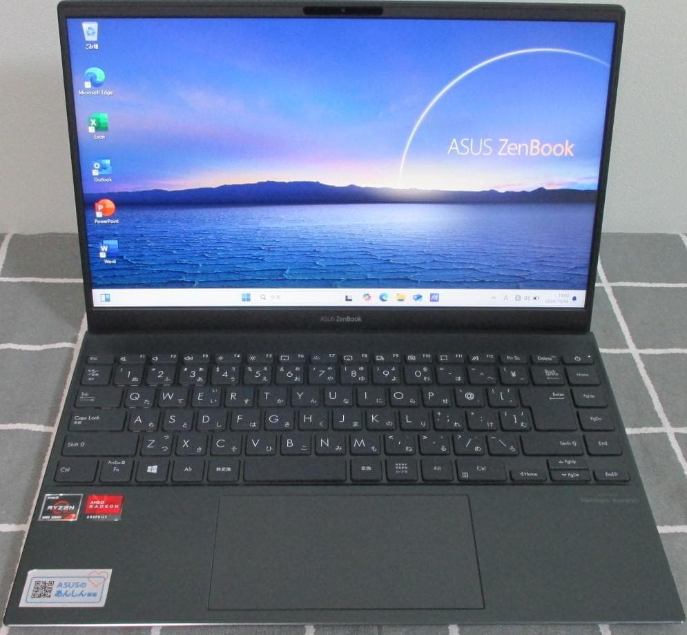 ASUS ZenBook Ryzen7、MS Office、Windows11