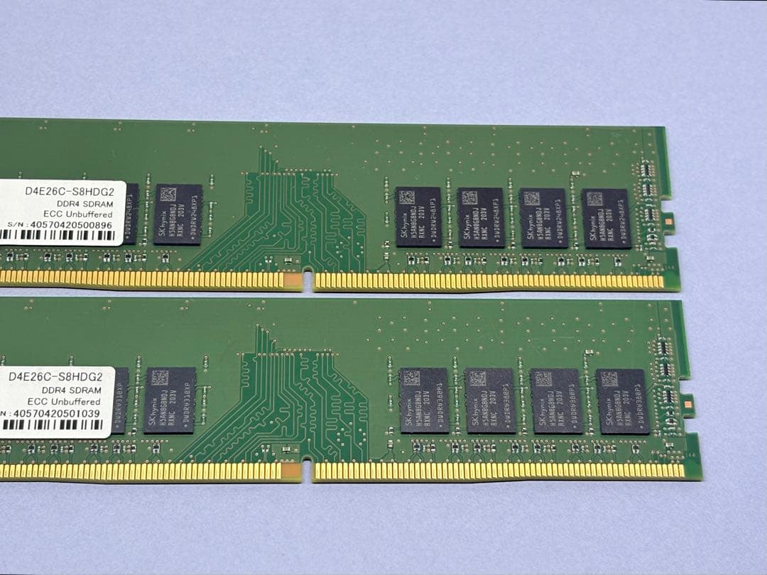 BUFFALO DDR4-2666 ECC Unbuffered 8GBx2枚