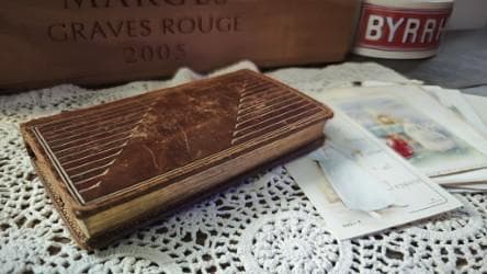 フランス アンティーク古洋書 Missel 祈禱書 本革装丁（三方金）