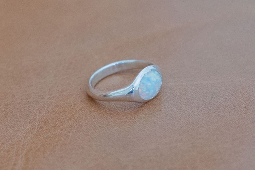 【ハンドメイド】シルバー オパールリング