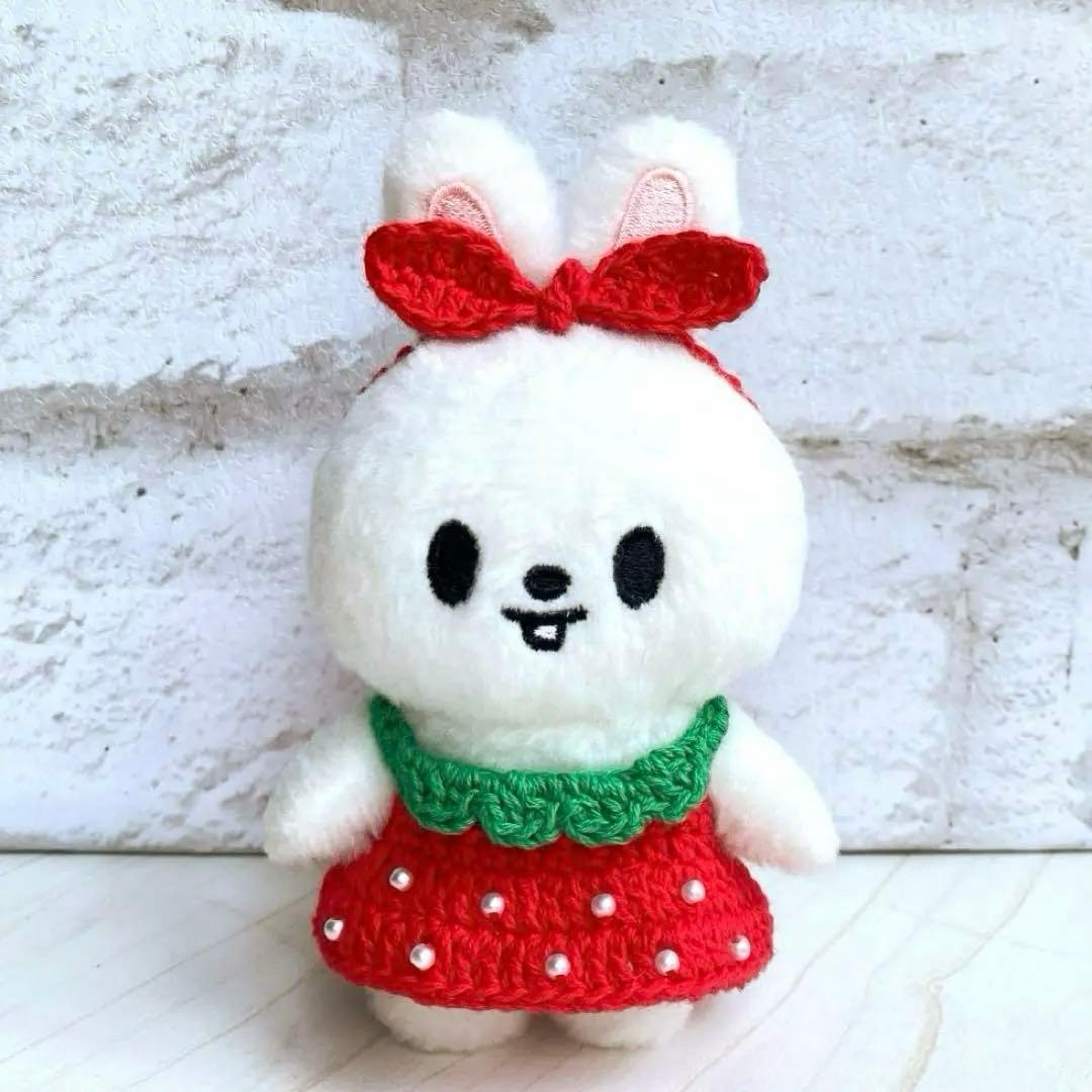 SKZOO 10cm ぬい服 いちごワンピース＋リボンセット
