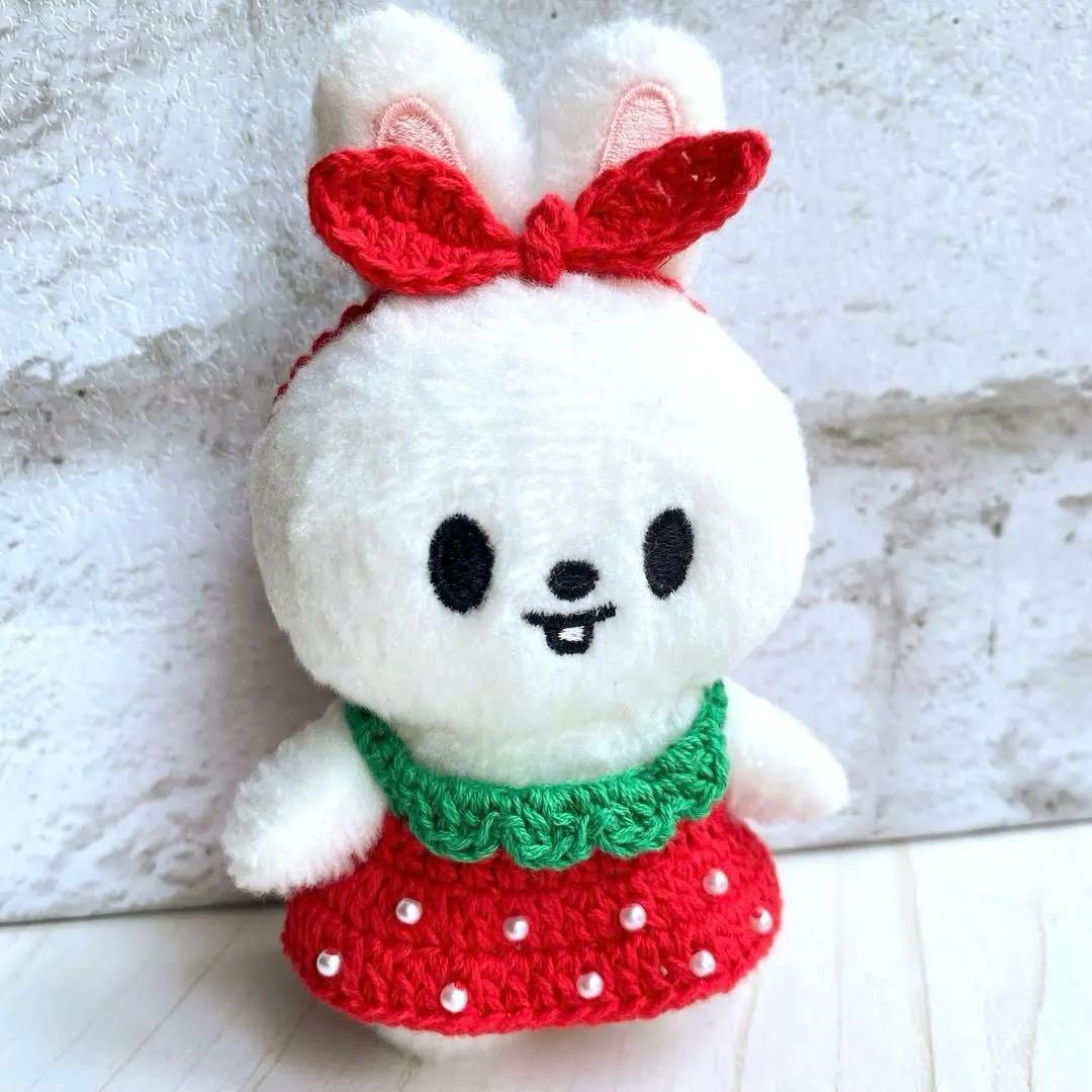 SKZOO 10cm ぬい服 いちごワンピース＋リボンセット