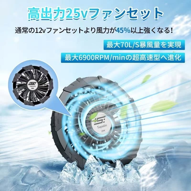 Suplin 25V バッテリー＆ファンセット