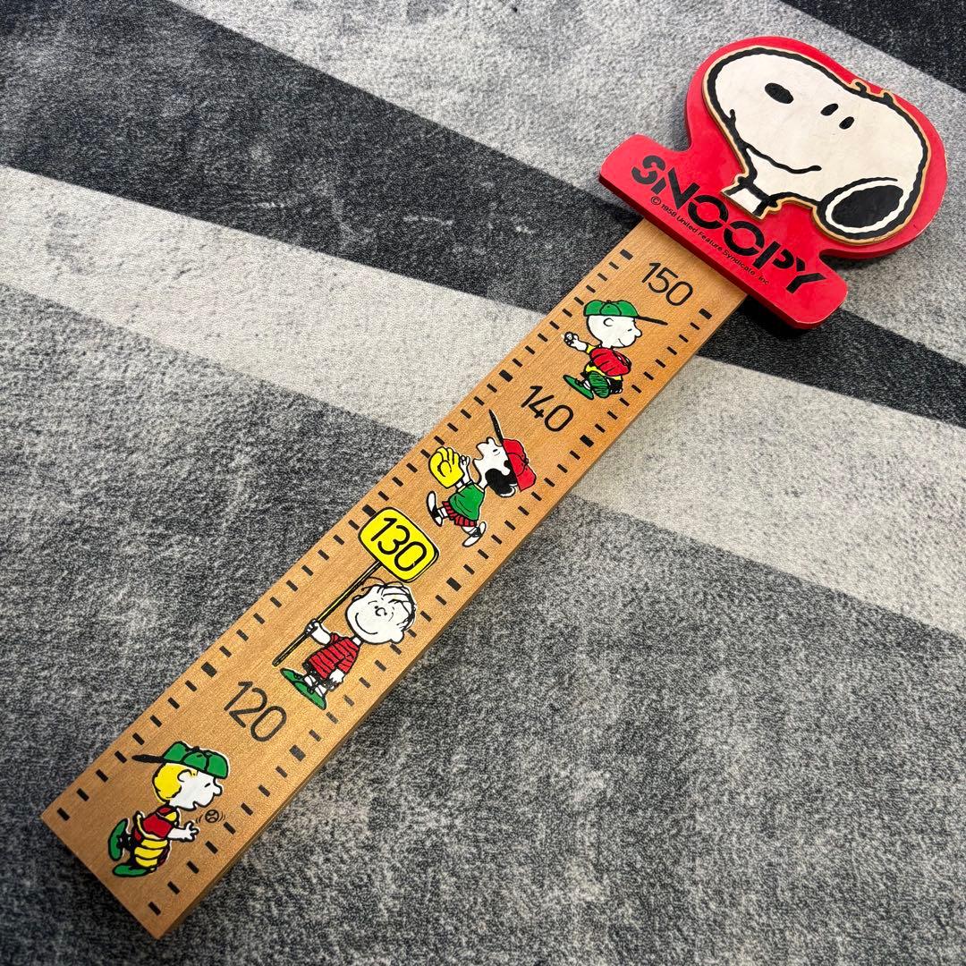 レア　スヌーピー SNOOPY 木製 身長計 150cm
