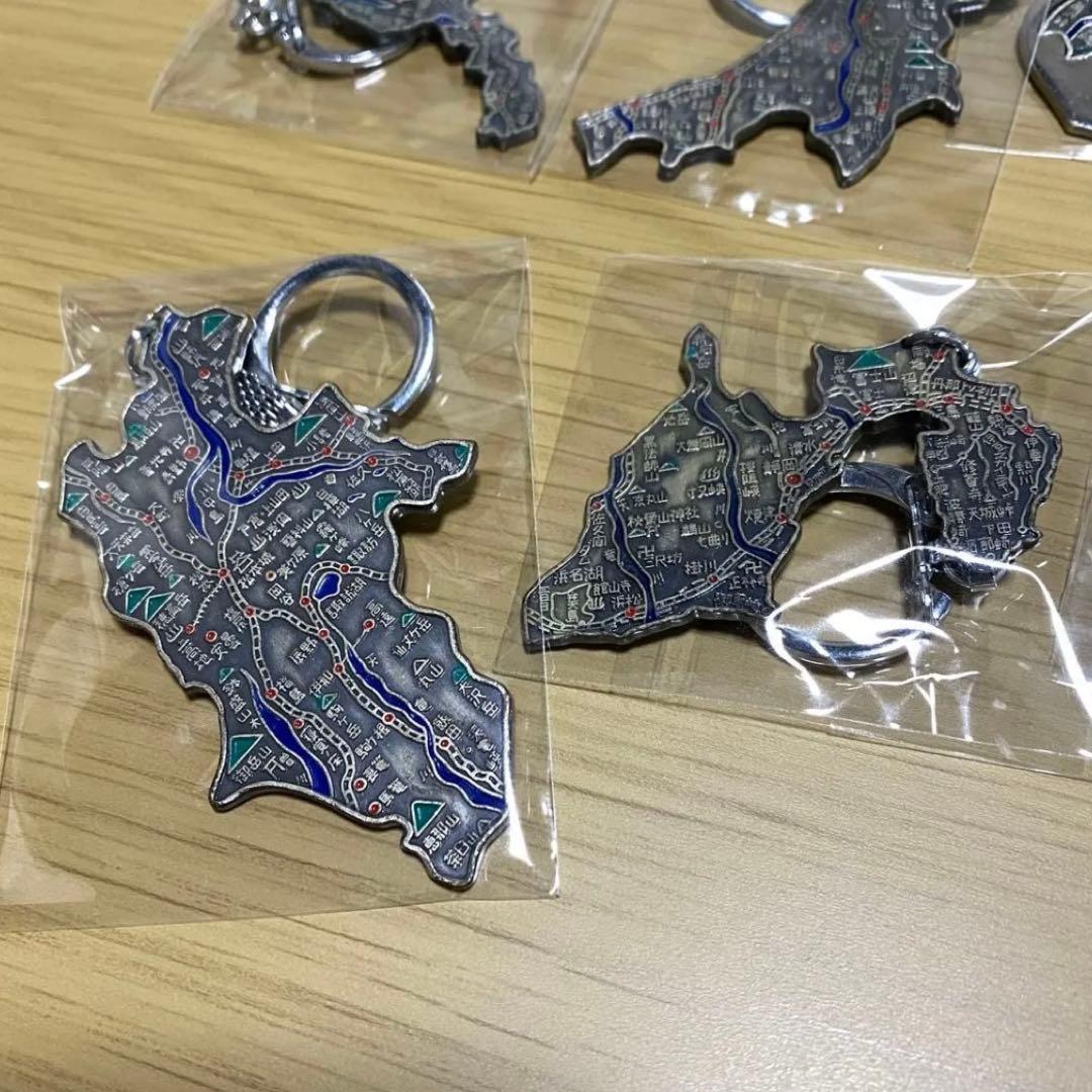 地図 都道府県 キーホルダー 昭和レトロ 中部地方