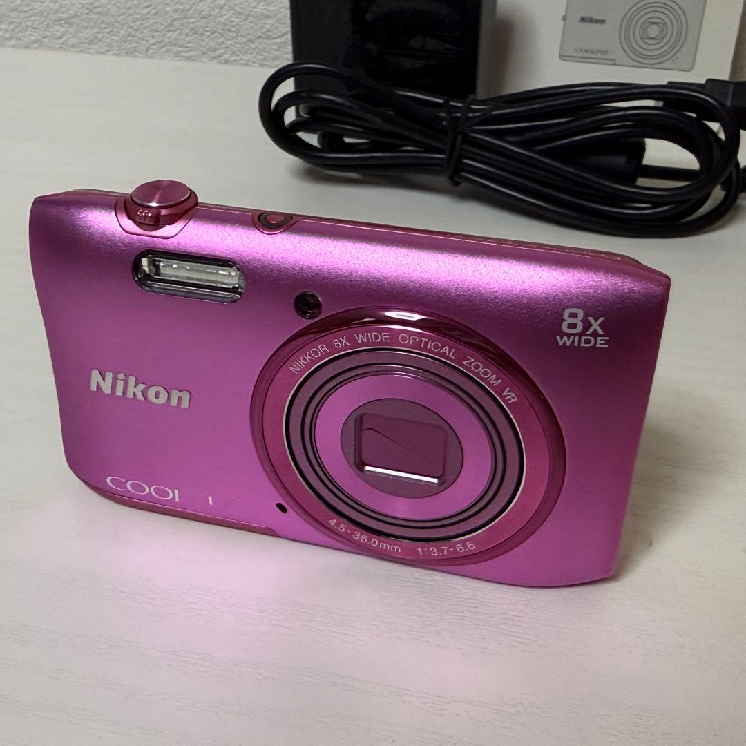 美品✨ Nikon COOLPIX S3600 ピンク コンデジ 平成レトロ