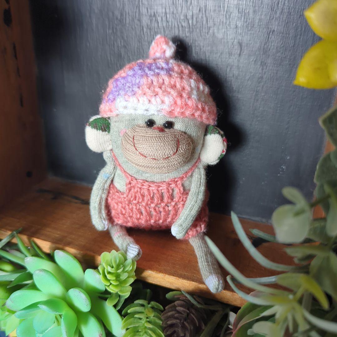 ソックモンキー　ハンドメイド　手作り　オーバーオール　ソックスモンキー