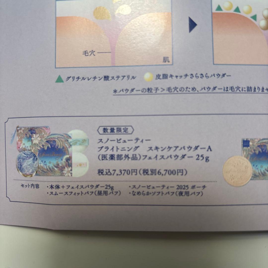 スノービューティー ブライトニングスキンケアパウダーA　2025