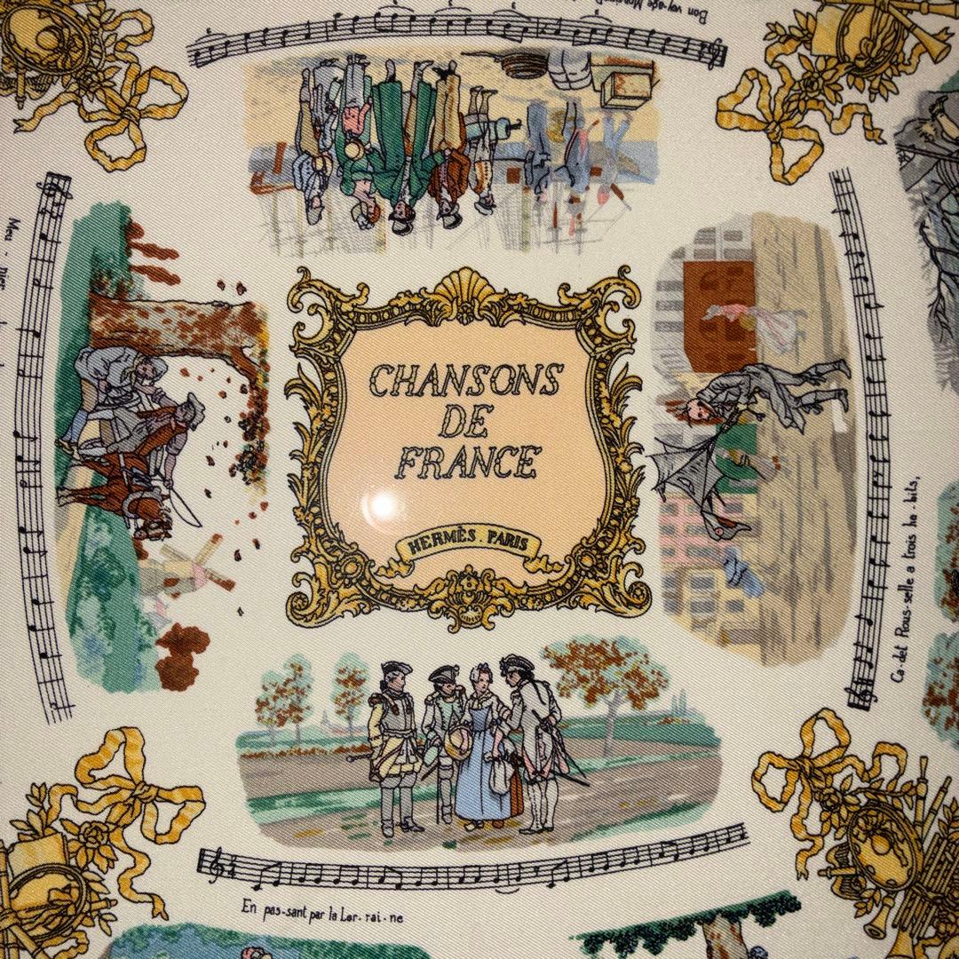 エルメス　プチカレ　 CHANTONS DE FRANCE 額装
