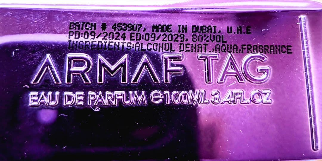 香水(女性用) ARMAF TAG Eau de Parfum 100ml