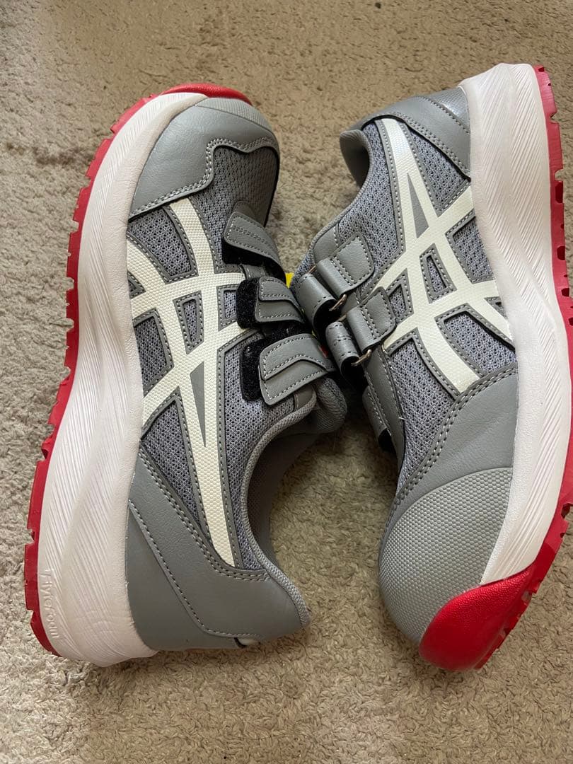 ASICS 安全靴 JSAA合格品 グレー/レッド